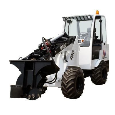 Forestry Machinery Wood Stump Grinder Bush Mulcher Cutter Chinese Small Wheel Loader for Sale