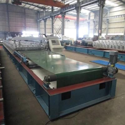 Export Quality Trapezoid Profile Iron Roof Sheet Metal Roll Forming Machine with Flying Cutting