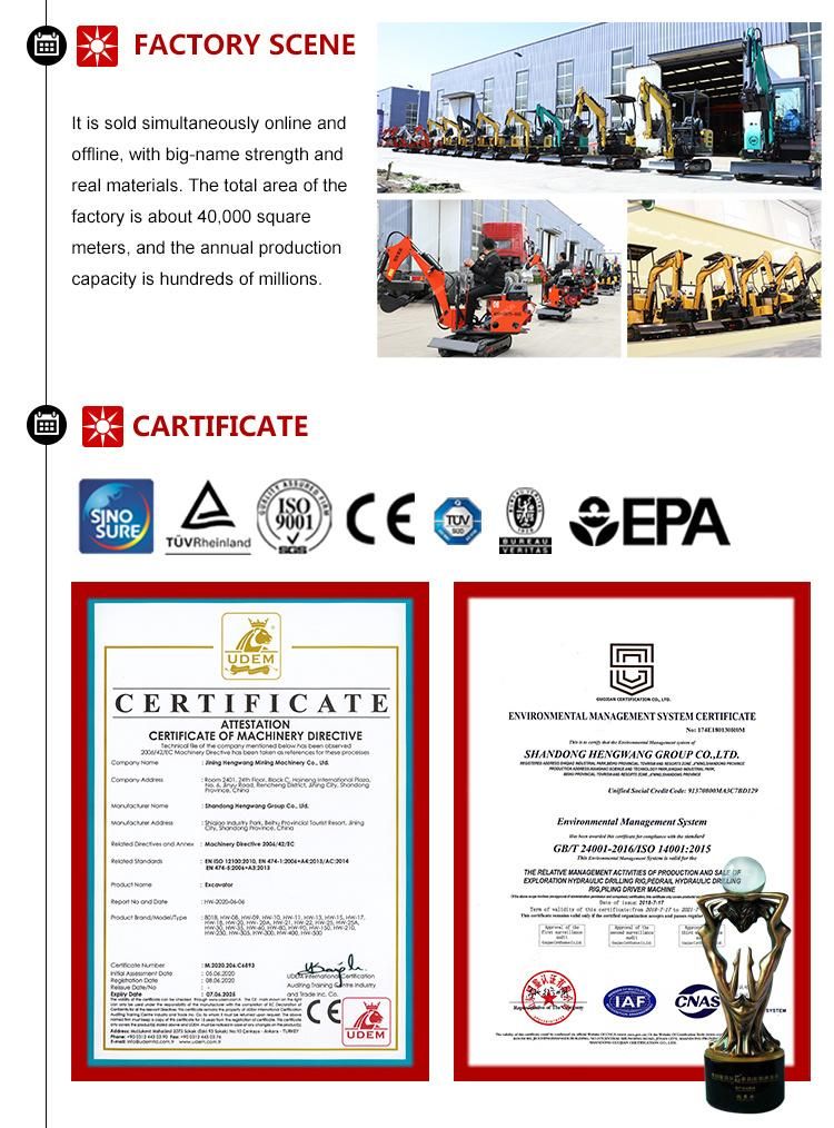 4 Ton Hydraulic Wheel Excavator with CE