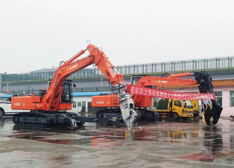 BONNY New CJ420-8 42ton Crawler Hydraulic Dismantling Machine for Scrap Cars Waste Automobile Scrapped Vehicle