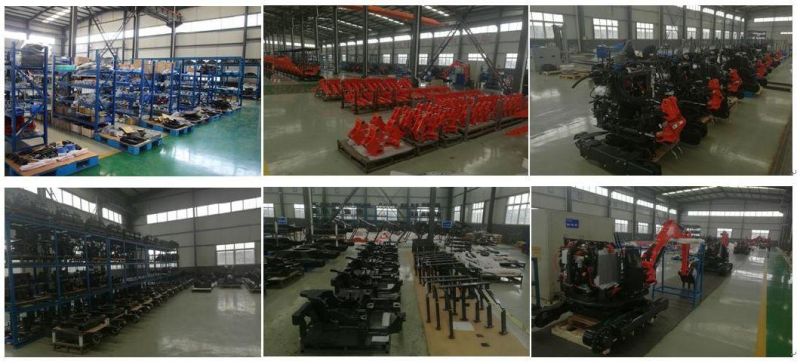 Construction Machinery 1 Ton Hot Sale Mini Digger with Attachments From Manufacture
