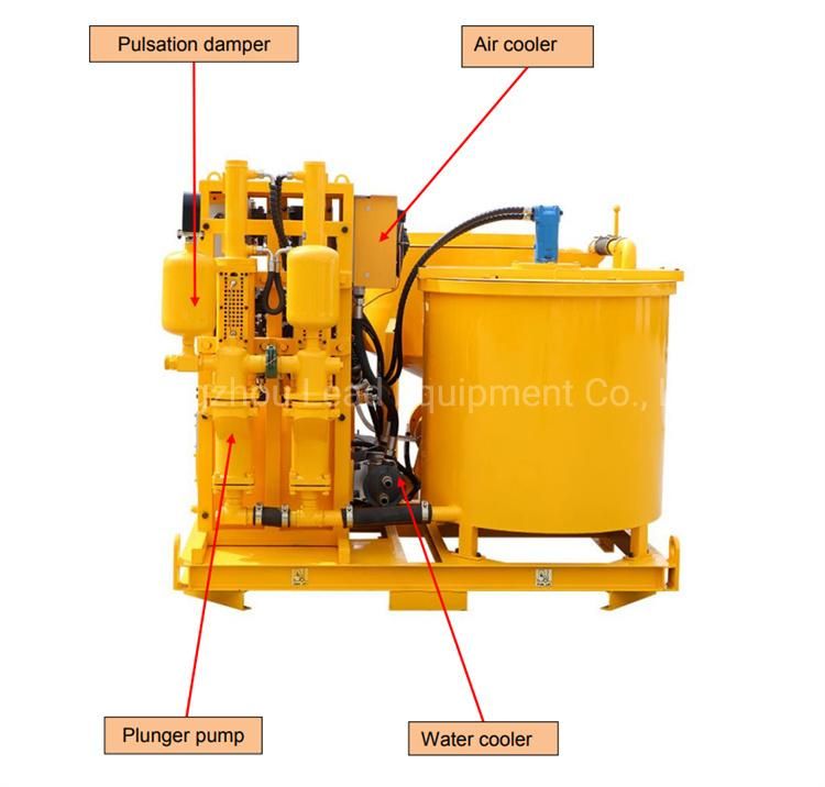 LGP400/700/80DPL-D double piston pump cement grout mixer pump plant for TBM