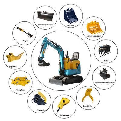 Small Excavator for Construction / China Mini Digger 1t for Sale / Low Price Sale Small Excavators / Mini Excavators