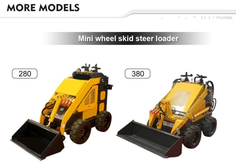 China New Hydraulic Mini Skid Steer Loader with Variously Attachment for Sale