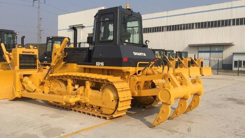 China Shantui Bulldozer SD16 with Spare Parts (three shrink ripper, RTs cabin and others)