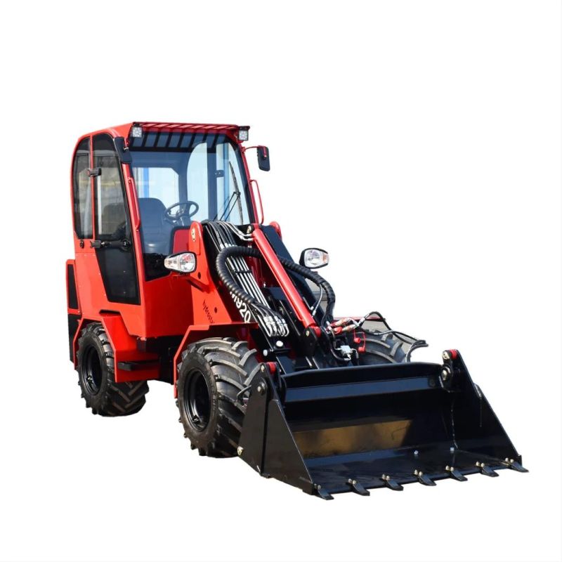 Multifunction Farming/Construction Telescopic Wheel Loader with Swing Arm Backhoe Attachments