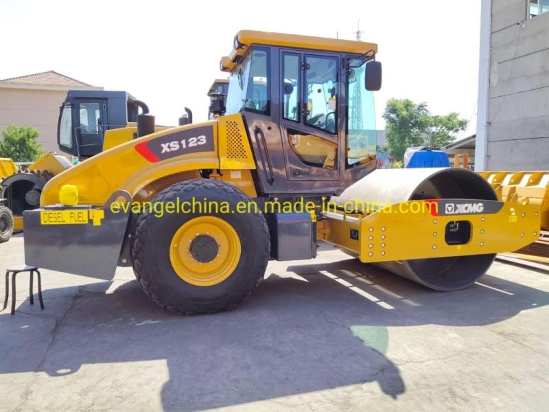 12ton Hydraulic Double Drive Single Drum Vibratory Road Roller Xs123