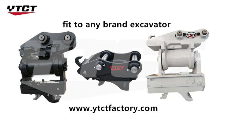 Ytct Excavator Attachments 180 Degree Tilting Hydraulic Quick Hitch for Sale