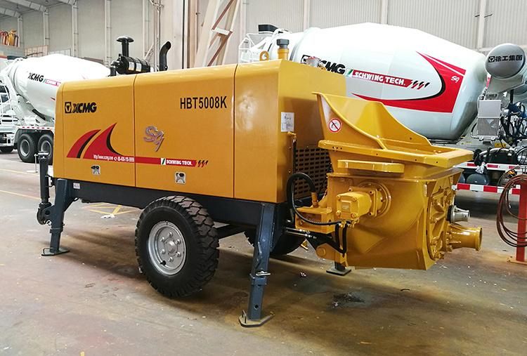 XCMG 82 Kw Trailer Mounted Concrete Pump Hbt5008K China Small Mobile Concrete Pump