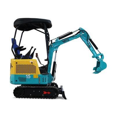 China New 1.5 Ton Mini and Flexible Small Digger Hydraulic Excavator
