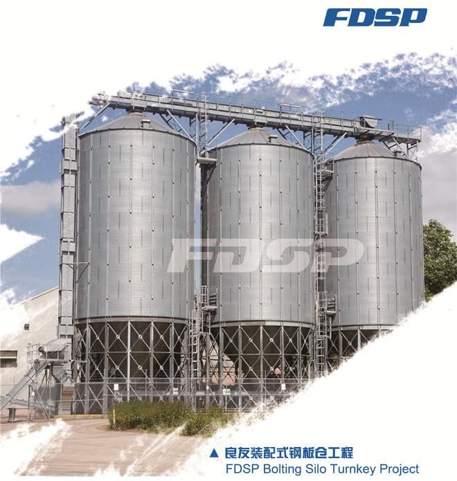 Stable Operation Hot Galvanized Steel Farm Silo for Grain Storage