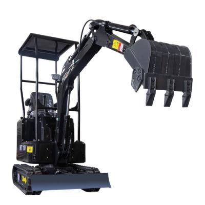 Factory Direct Sales Small Digger Mini Excavator 1t with Different Accessories