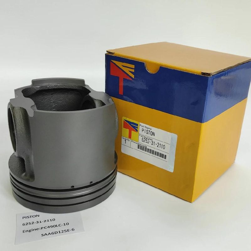 High-Performance Diesel Engine Parts Piston 6252-31-2110 for Engine PC490LC-10 SAA6d125e-6 Wa470