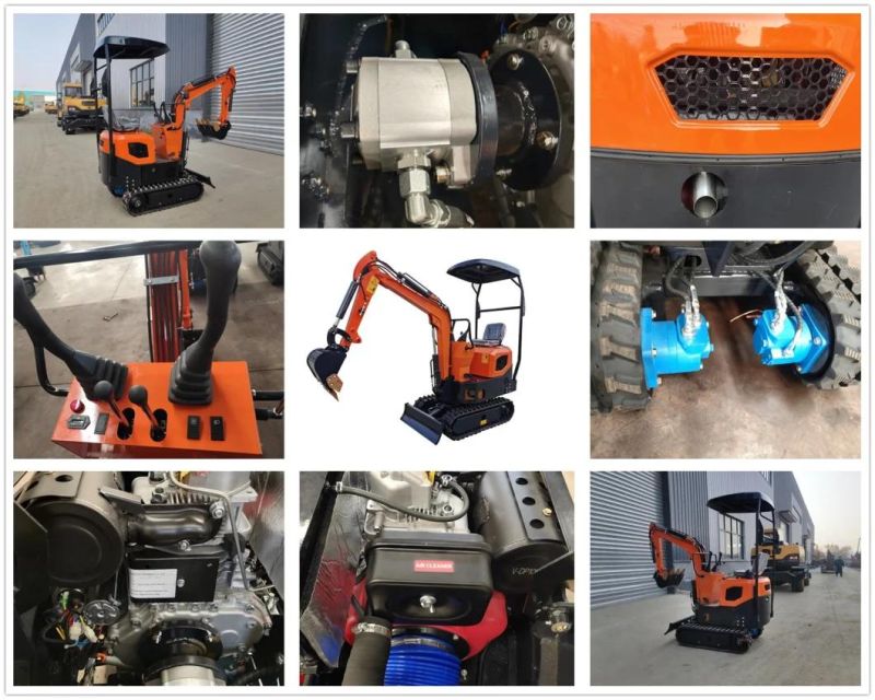 Chinese Wolf 1t Diesel CE/Euro 5 Engine We10 Hydraulic Crawler Small/Mini/Micro Excavators Digger for Farm/Garden/Construction