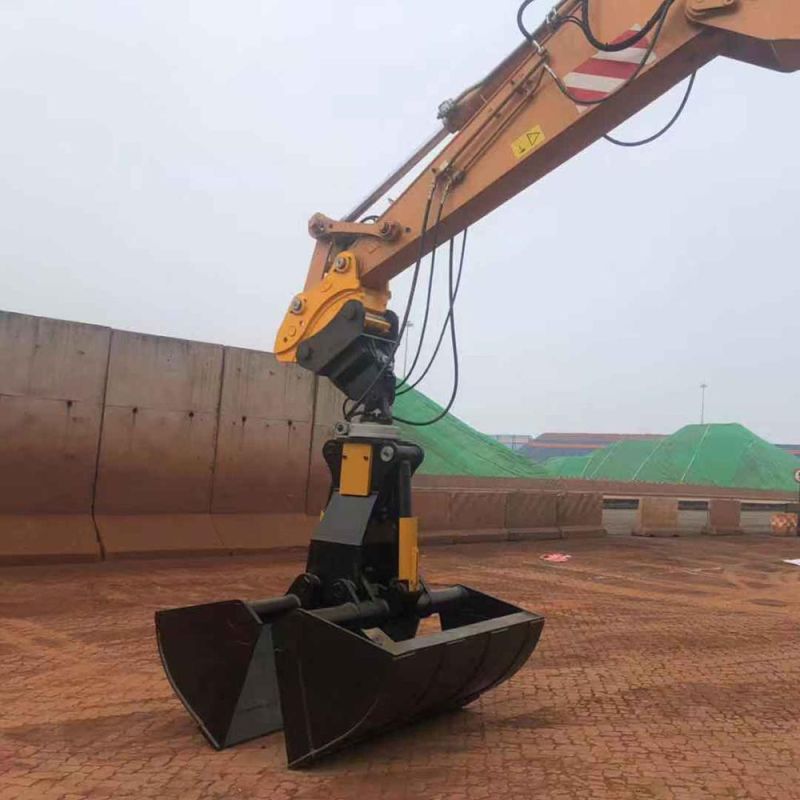 Grapple with Bucket Attachments for Grabbing Coal Sand Scrap Steel