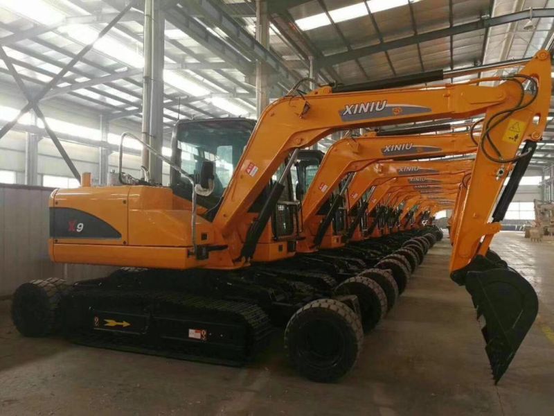 Rhinoceros Cheap Wheel Excavator X9 9 Ton Wheeled Excavator in China