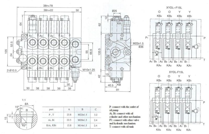 China Made Hydraulic Valve Muti-Way Valve Xydl Series