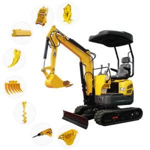Cheap CE Certificate Euro 5 Engine1 Ton Mini Excavator with Steel Track