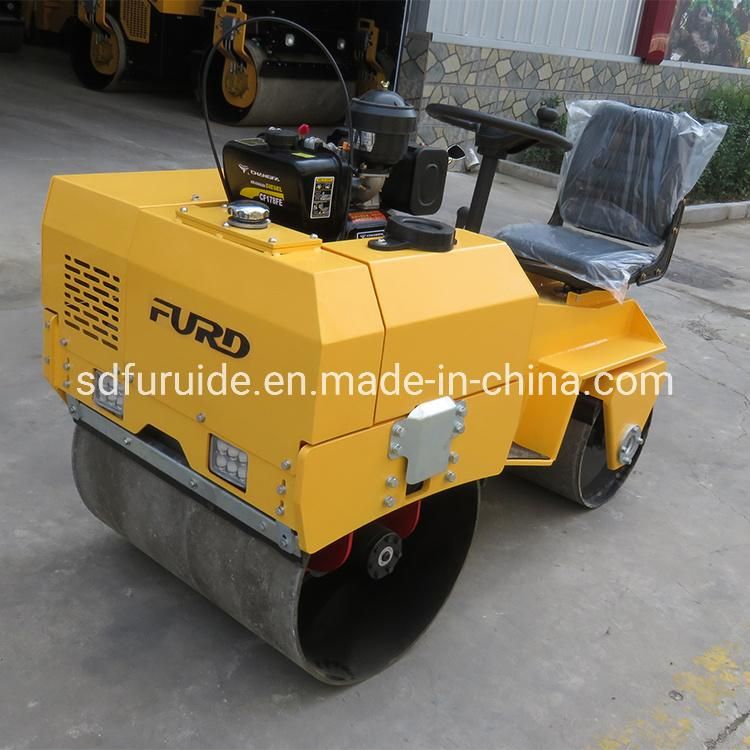 Mini Price Road Roller Compactor Hydraulic Double Drum Vibratory Road Roller Fyl-855