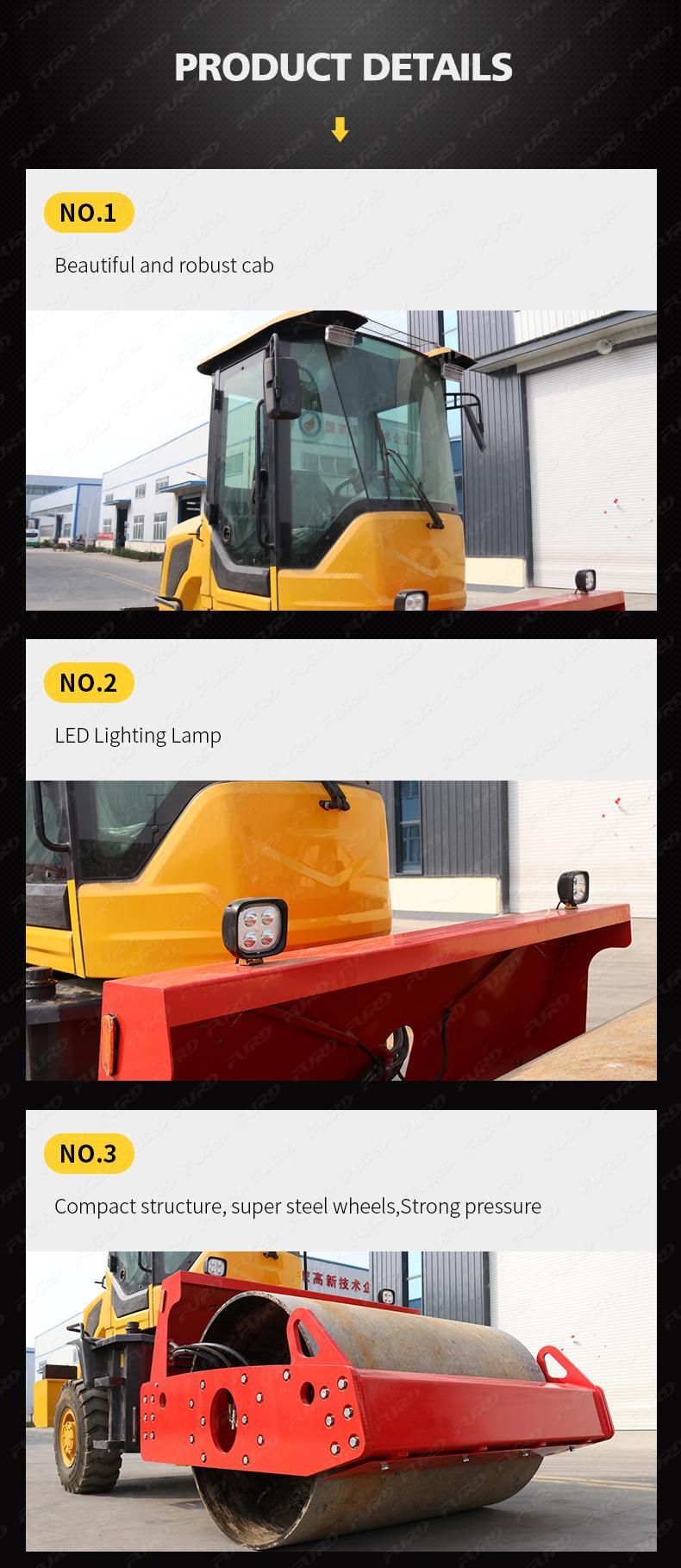 High Quality 6ton Single Drum Vibratory Compactor Road Roller for Sale