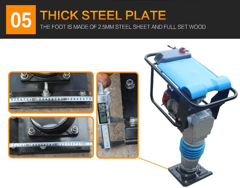 Hcr110 Vibrating Rammer Gasoline Tamping Rammer Petrol Vibration Rammer