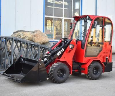 China Telescoping Mini Wheel Loader M910 with Pallet Fork CE Certificate