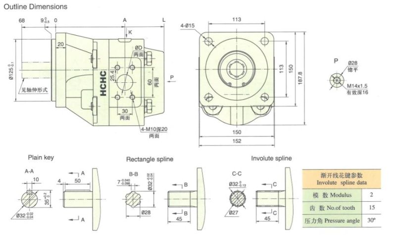 High Pressure HGH Efficiency Small Hydraulic Motor