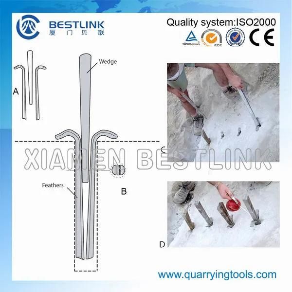 Traditional Hand Tool Conrecte Rock Stone Splitter by Hammer