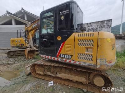 Used Mini Medium Backhoe Excavator Sany Sy75c Construction Machine Second-Hand