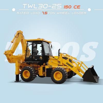 7ton Skid Steer Farm Tractors Towable Backhoe Loader