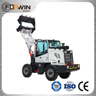 Factory Outlet Small Wheel Loader Price with Snow Bucket with Wings/Digger 0.8tons/0.4m&sup3; Fw910 (white) Front Loader for Sale