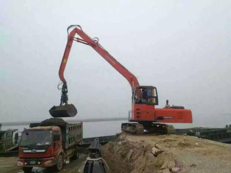 Efficient Material Handling Machine, Hydraulic Grab, for Handling Wood, Steel, Sand, Coal