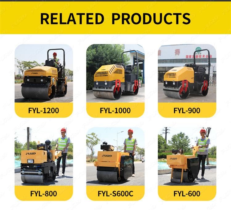 700 Kg Cheap Price Road Roller Fyl-855 Ride on Compactor