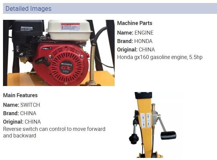 Wuxi 160kg Vibrating Asphalt Plate Compactor Factory