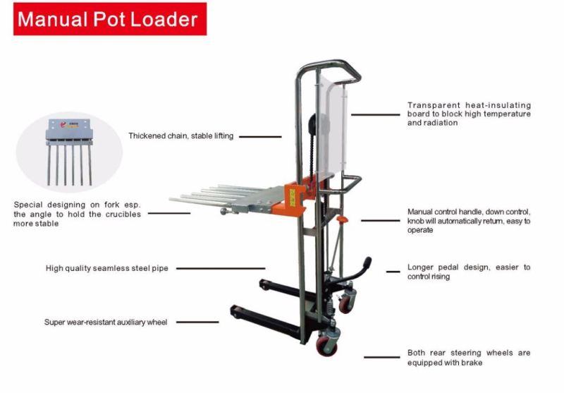 Fire Assay Laboratory High Efficient Manual Crucible Forklift/Loader