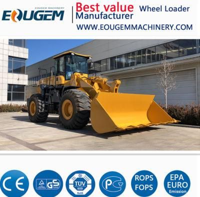 Eoguem 5 Ton Zl50 Wheel Loader with Weichai Engine