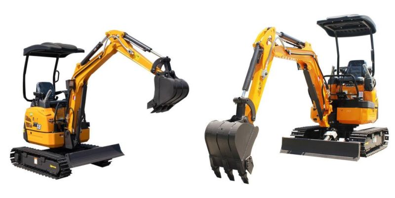 Home Garden Use Xn18 1800kgs Mini Excavators with Steel Track