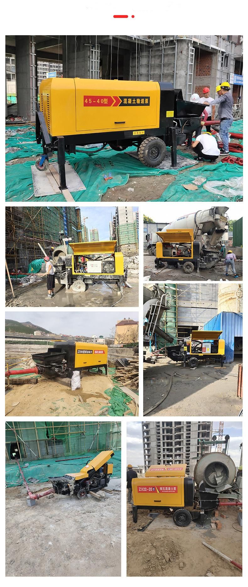 Mini Hydraulic Type Concrete Pump Cement Mortar Conveying Pump for Pouring Use