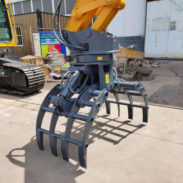 Excavator Grapple Bucket Wooden Scoop