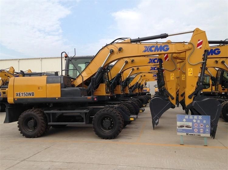 XCMG Official Xe150wb Wheel Excavator 15 Ton Walking Excavator for Sale