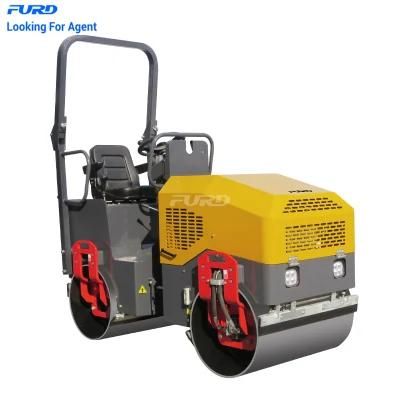 Tandem Road Roller 1.5 Ton Hydraulic Reversible Roller Compactor for Sale