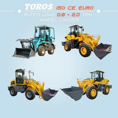 China Skid Steer Hydraulic Four Wheel Small/Mini Loaders Bucket