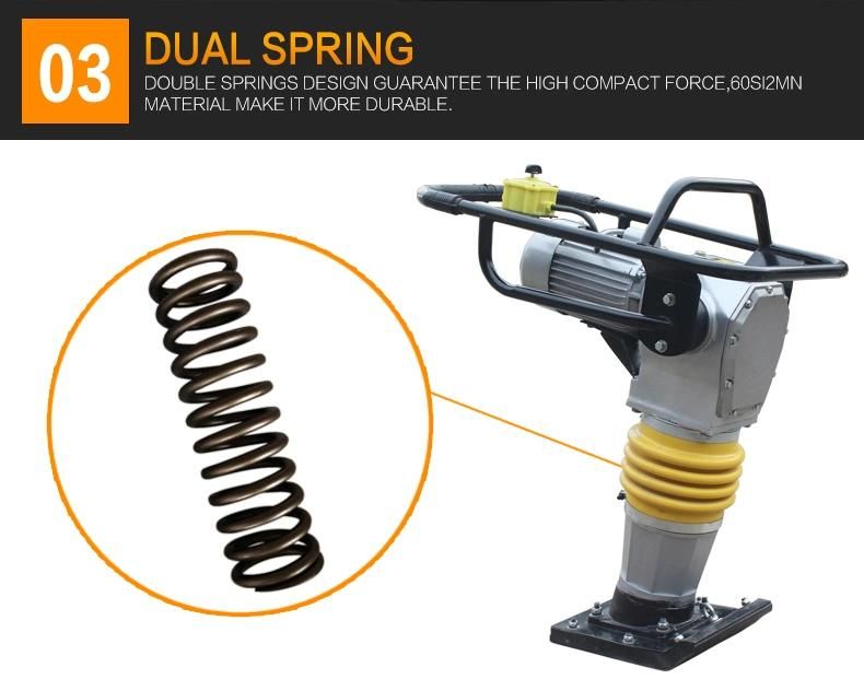 Electric Engine Tamper Rammer 90 Type Vibration Tamping Rammer with Bellows