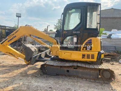 Original Japan Manufactured 6tons Excavator Small Komatsu PC55mr Excavator Machine