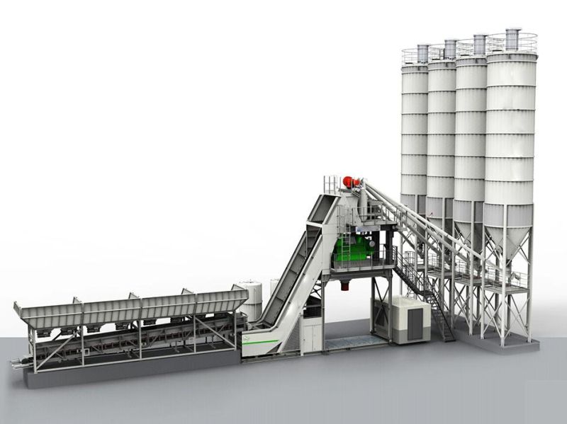 Hzs40 Small Concrete Mixing Plant 40m3/H Mobile Concrete Batching Plant