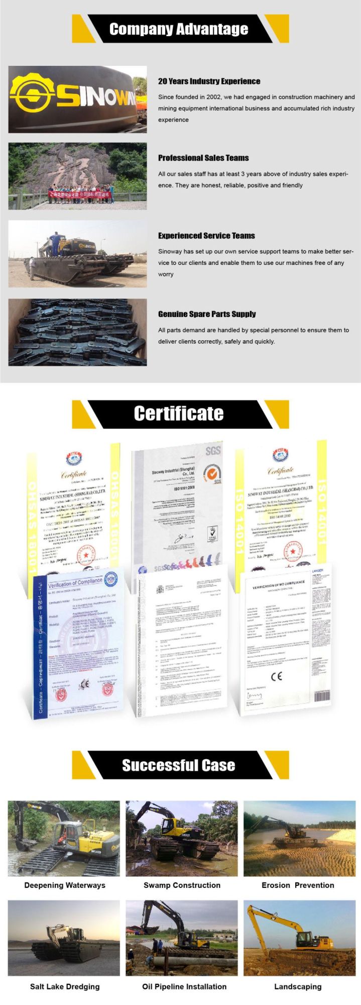Amphibious Undercarriage Hydraulic Amphibious Excavator Pontoon Tracks for Floating Excavator