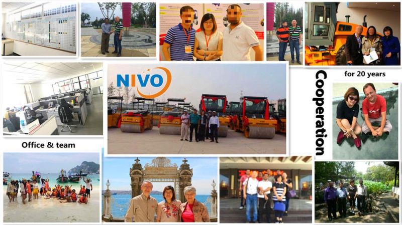 Nivo Full Hydraulic Double Steel Drum Vibratory Roller 12ton Operating Weight Road Roller with Cabin Air Conditioner