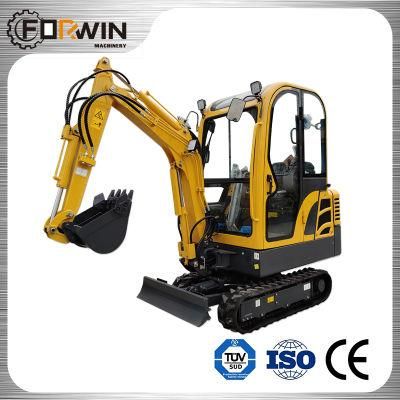 High Performance 1.8ton (FW18-9) Small Compact Digger Crawler Tracked Mini Excavators for Sale