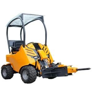 Europe Hot Selling Skid Steer Loade Rce Approved Four Wheel Skid Steer Small MID Size Backhoe Loader for Sale China