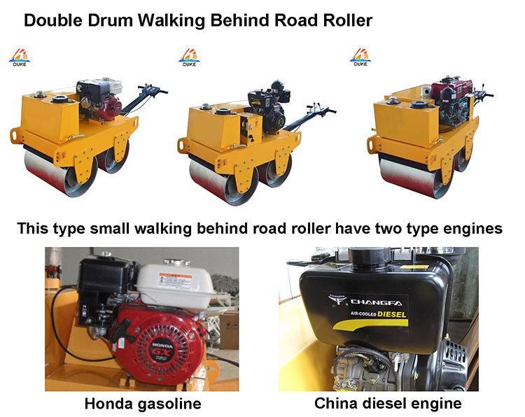 Walk Behind Big Double Drum Compactor Road Roller